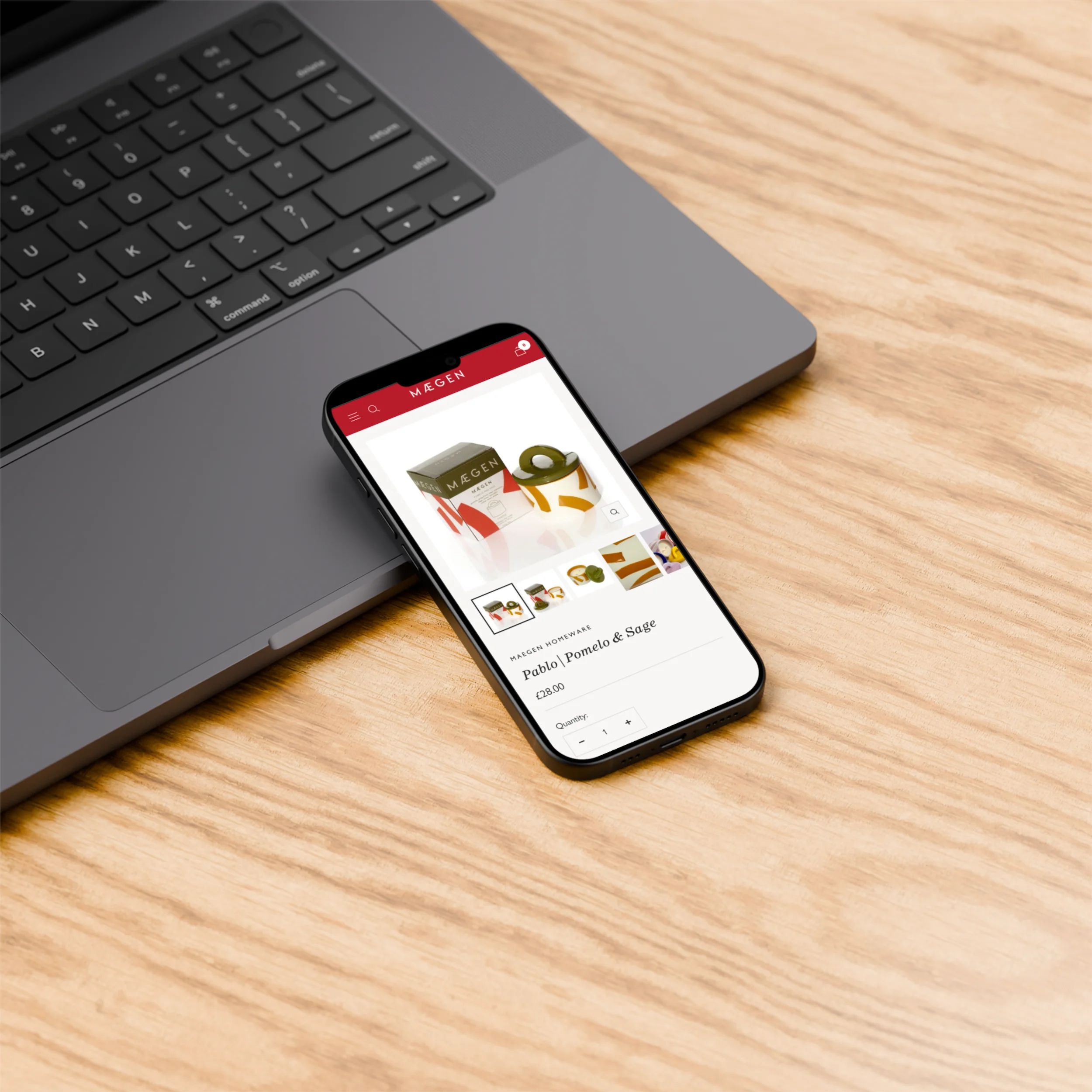 Shopify website design for Maegen