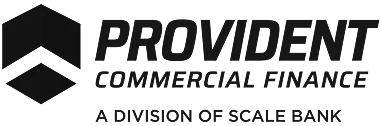Provident Commercial Finance logo with tagline 'A Division of Scale Bank'.