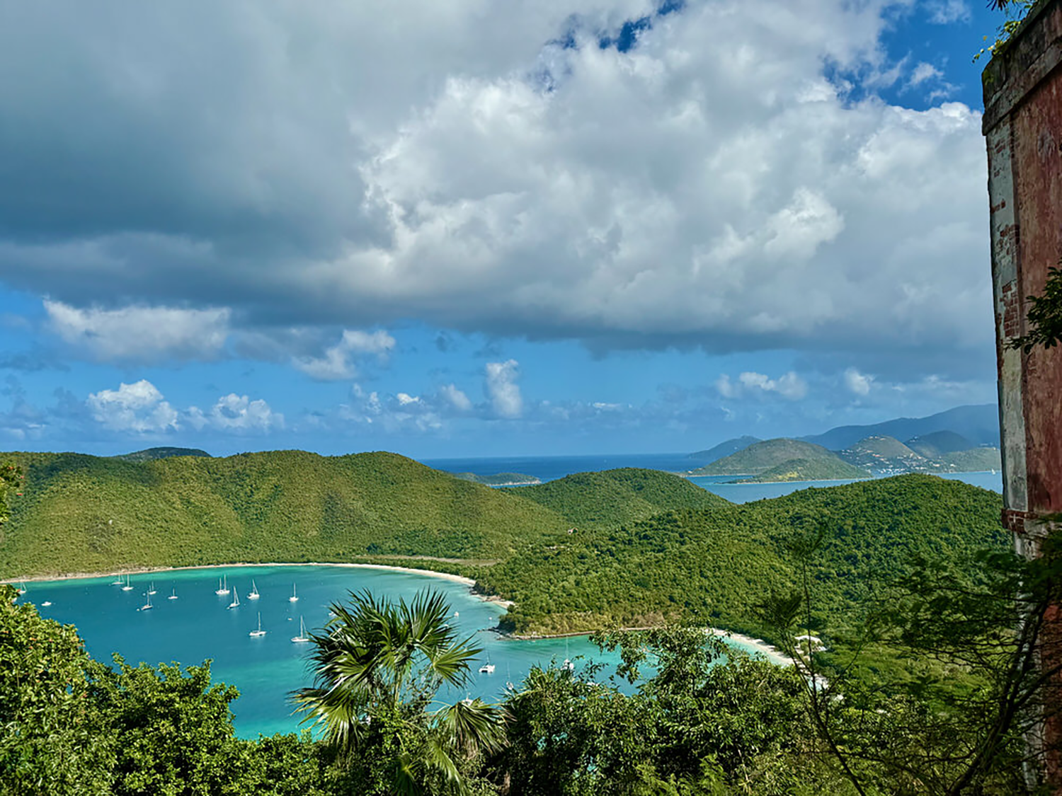 St. John USVI View from American Hill Cinnamon Bay Trail