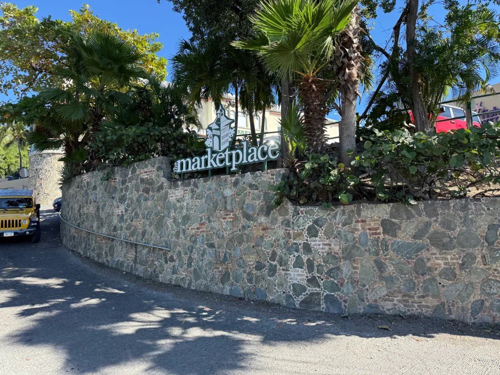 The Marketplace entrance in Cruz Bay, St. John USVI, home of Starfish Market