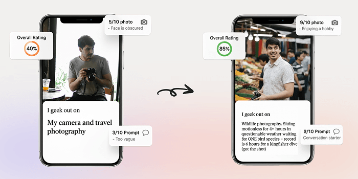 AI dating profile review