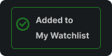 Recommended Disney+ confirmation message with a checkmark and clear Added to My Watchlist feedback.