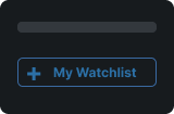Recommended Disney+ interface using a clearly labeled My Watchlist button.
