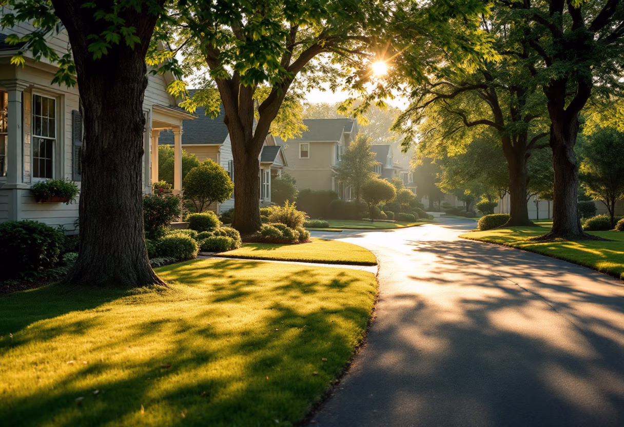 [background image] image of suburban neighborhood