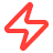 Red lightning bolt icon.