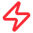 Red lightning bolt icon.