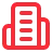 Red icon of a document with text lines and a folded corner.