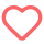 Simple outline icon of a heart.