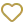 Simple gold heart icon with a small tail on the bottom left.
