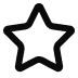 Black outlined star icon with five points.