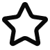 Black outlined star icon with five points.
