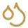 Icon of a droplet with a sparkle indicating water purity or freshness.