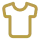 Black t-shirt icon.