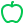 Green recycling icon with two arrows forming a continuous loop.