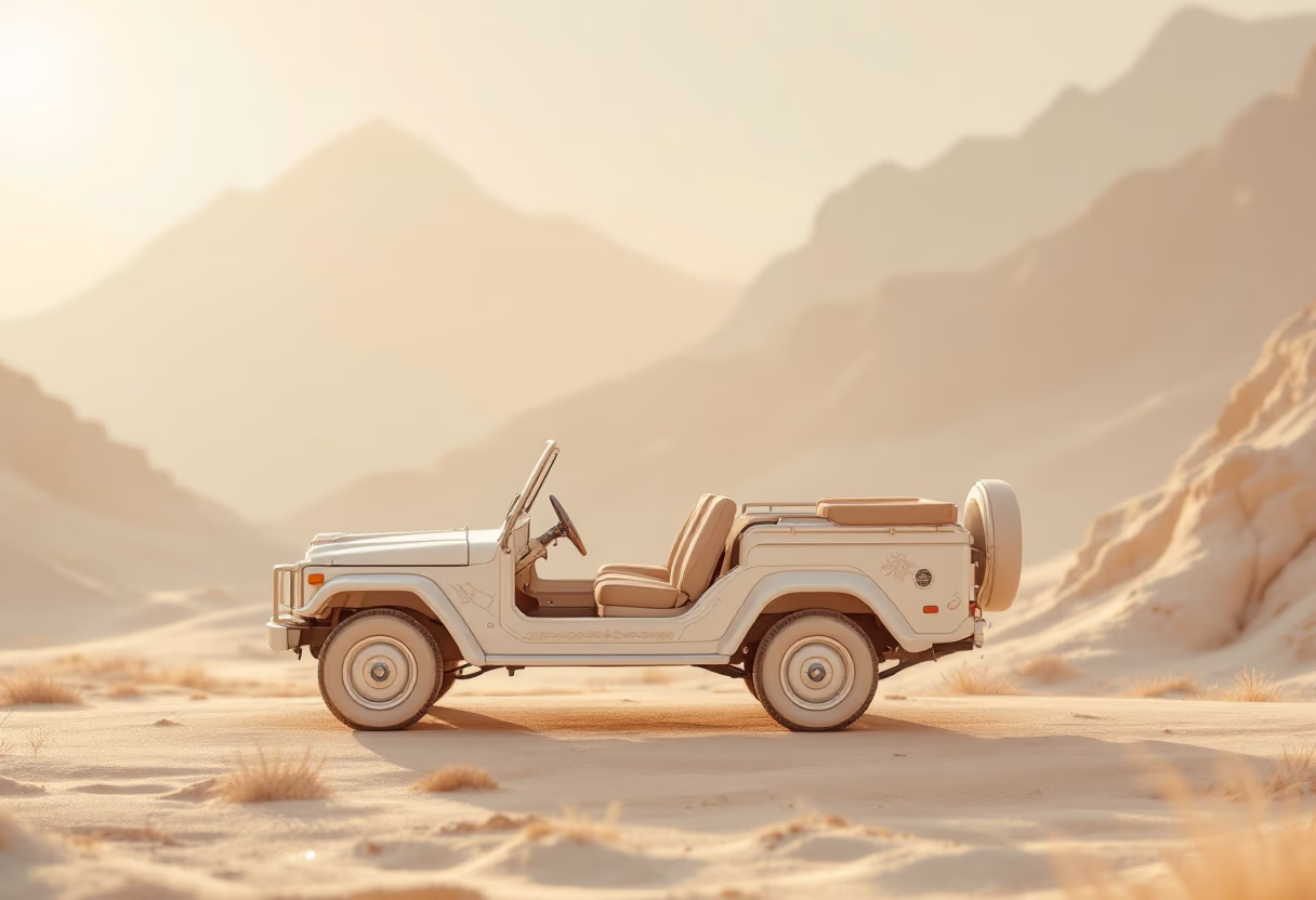 image of an open safari vehicle