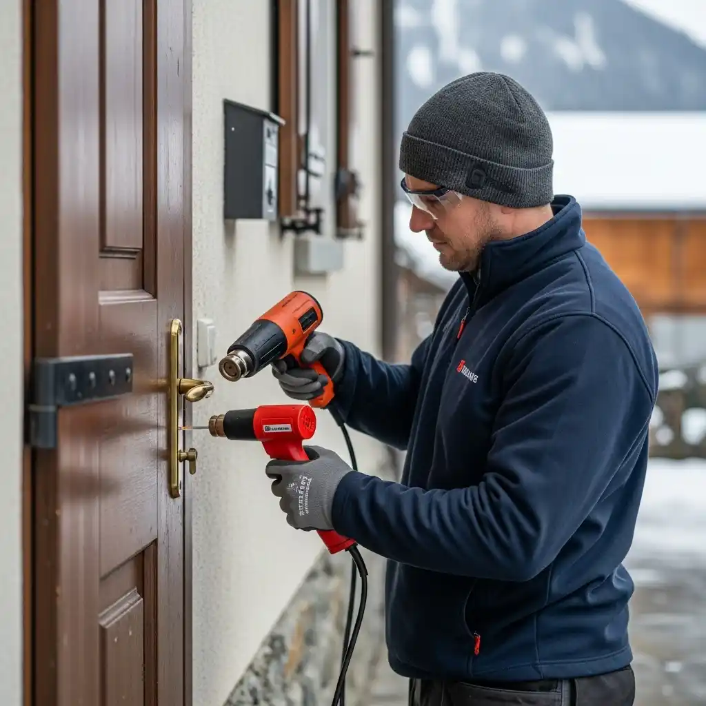 Serrurier dégivrant serrure gelée maison alpine Corps expertise locale