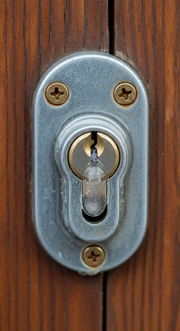 Mécanisme serrure gelée hiver type installation portes anciennes Sainte-Marie-d'Alloix Grésivaudan