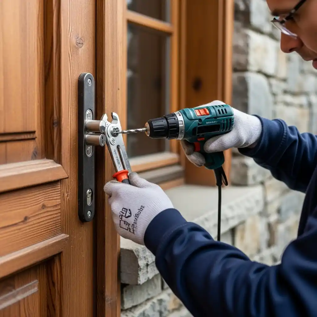 Installation serrure haute sécurité serrurier professionnel Saint-Théoffrey Plateau Matheysin habitat traditionnel montagne