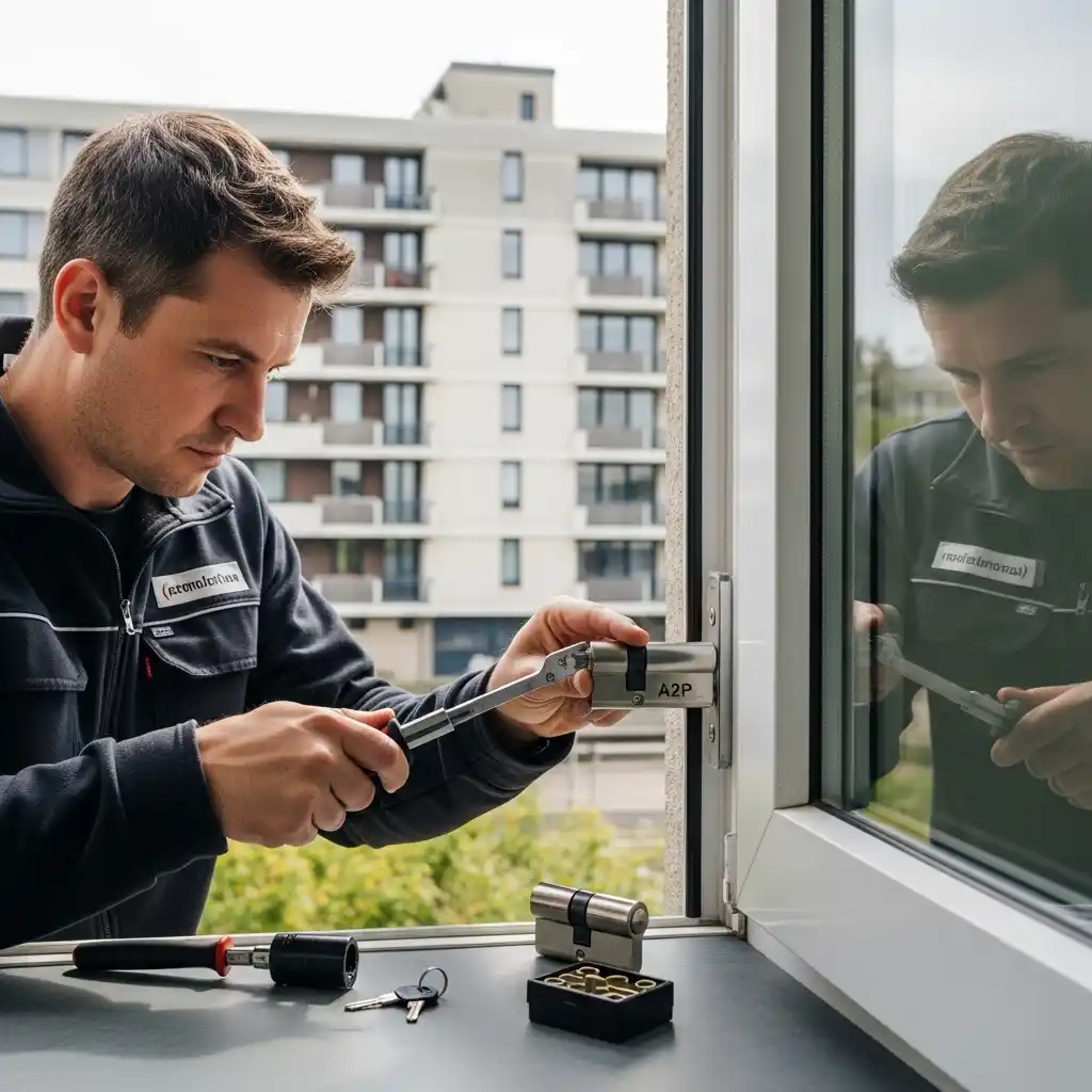 Serrurier professionnel remplaçant cylindre sécurisé porte appartement Villefontaine 38090 Isère