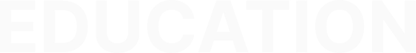 The word EDUCATION in large bold white capital letters on a black background.