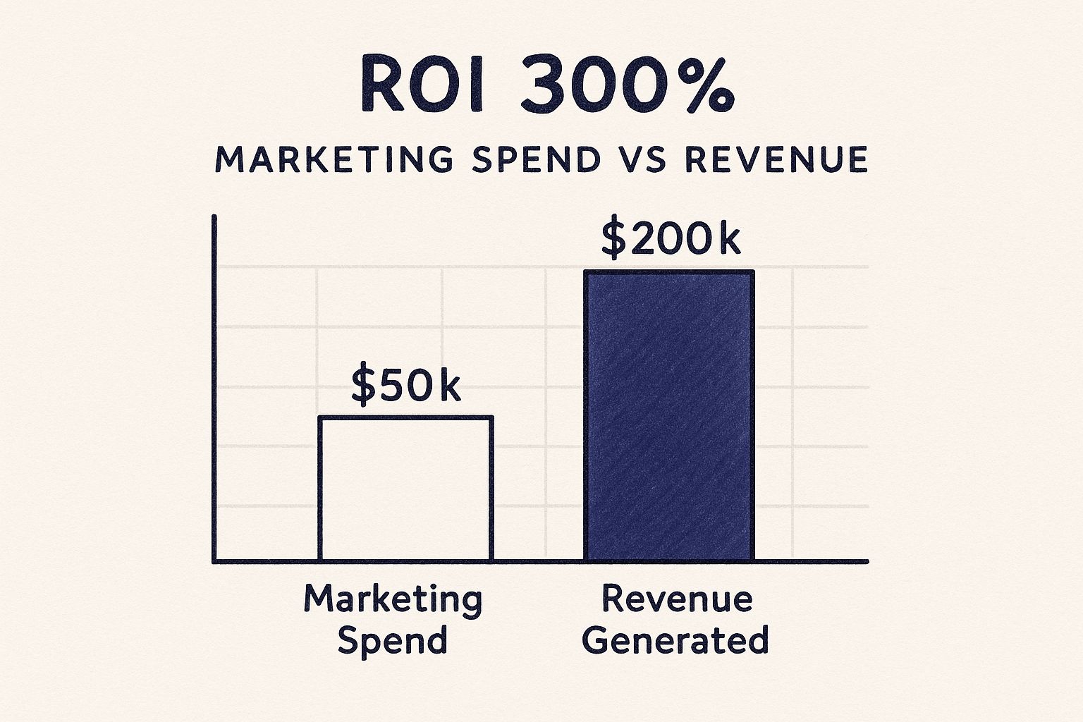 Infographic about how to calculate marketing roi