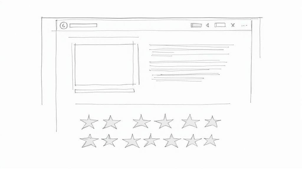 A close-up shot of a smartphone screen displaying a visually appealing e-commerce website with large product images and clear navigation.