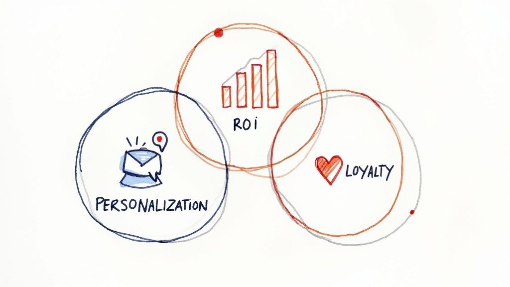 Chart showing increased ROI from data-driven marketing