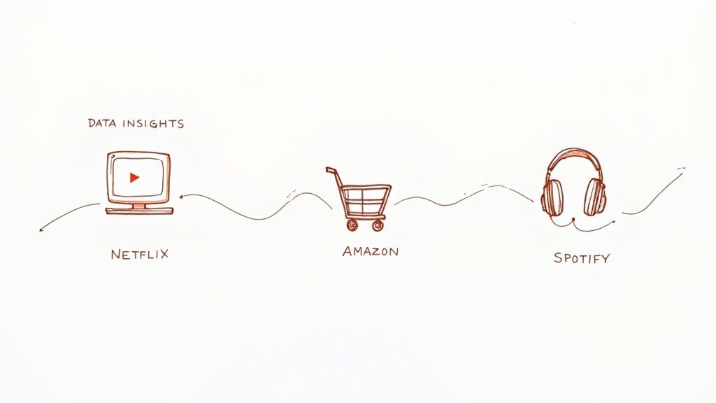 People watching a streaming service on a TV in a living room