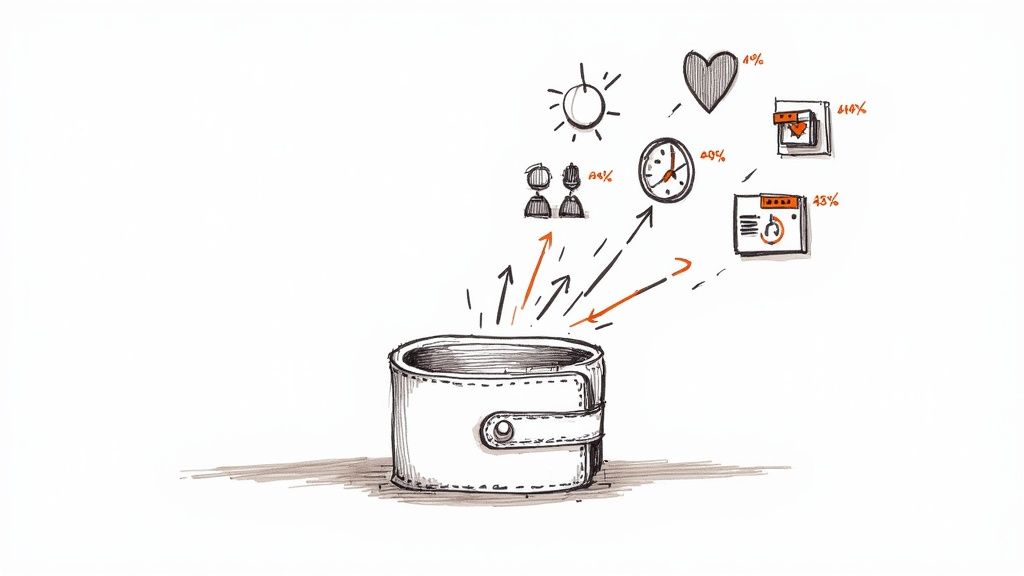 A person working on a laptop with charts and graphs on the screen, representing budget planning.