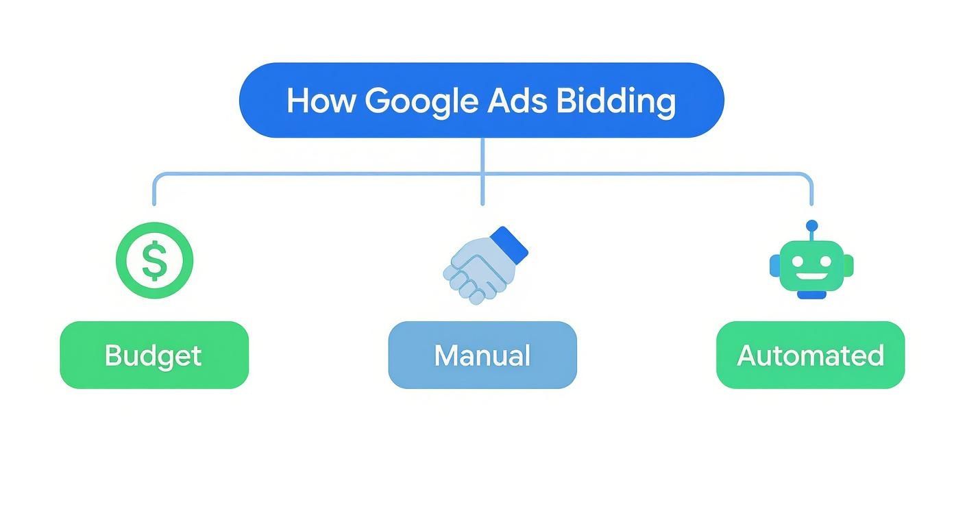 Infographic about google ads bidding strategies