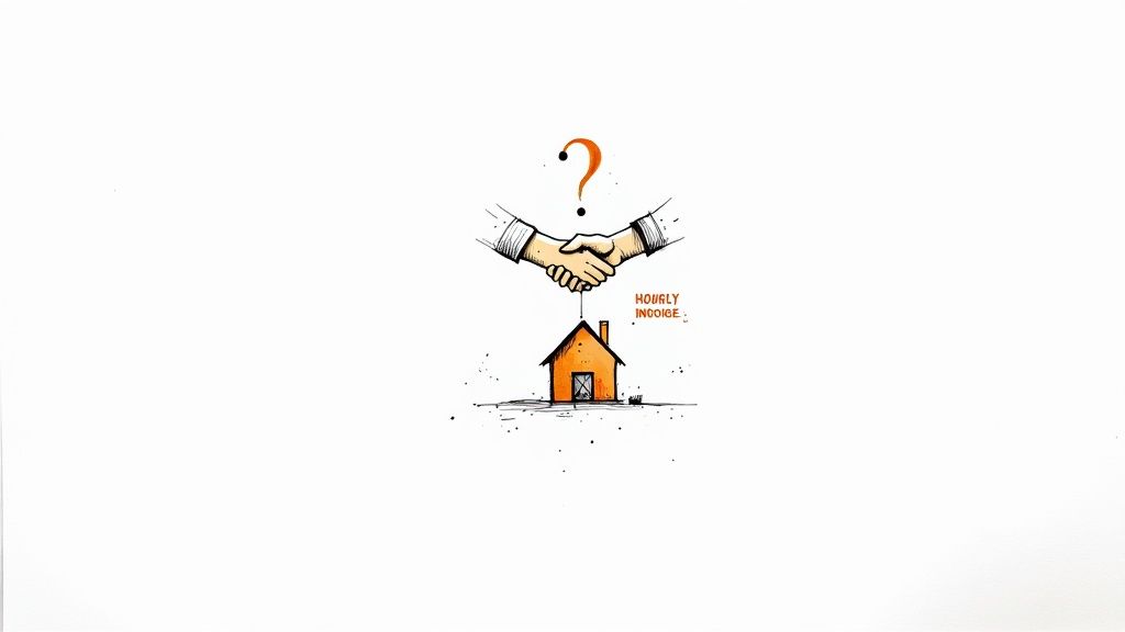 A team collaborating around a table, illustrating a marketing strategy session.