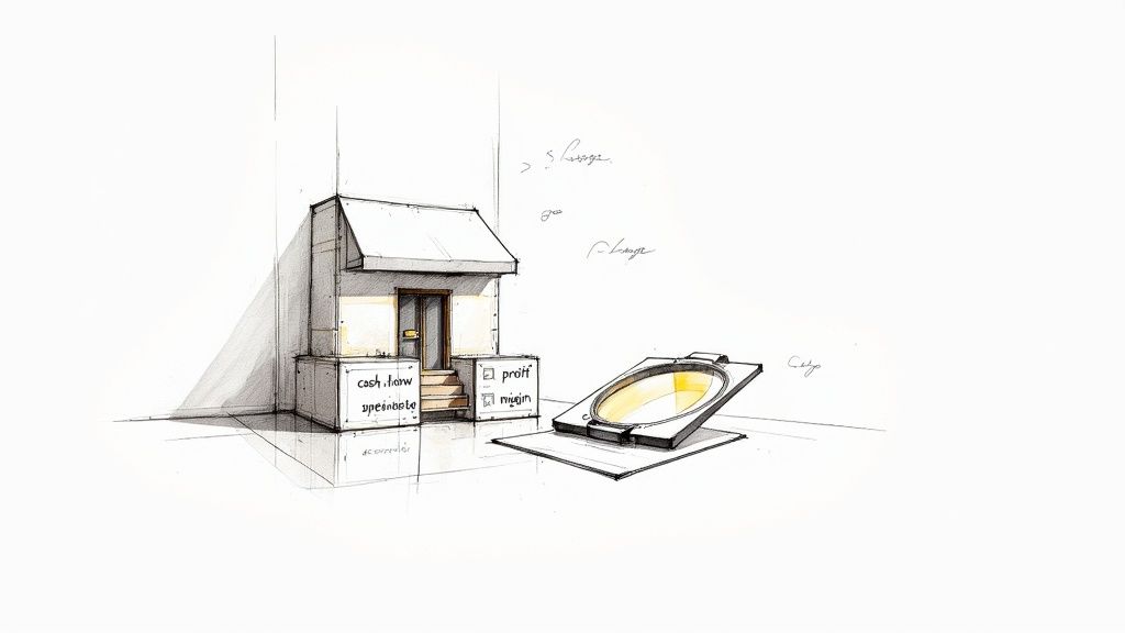 A person writing on a whiteboard, strategizing for business scaling.