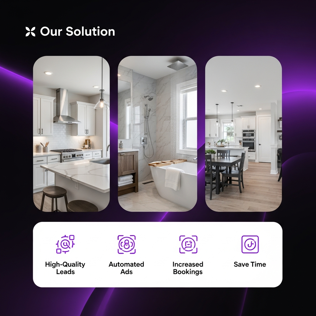 Leads are sent to a local lead funnel that inspires them and captures their project details. We filter out 'just browsing' so you only get serious clients.