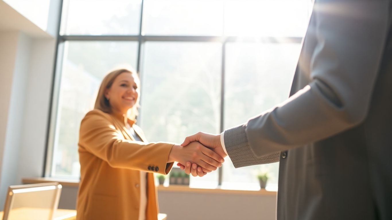 Estate agents building relationships for lead generation.