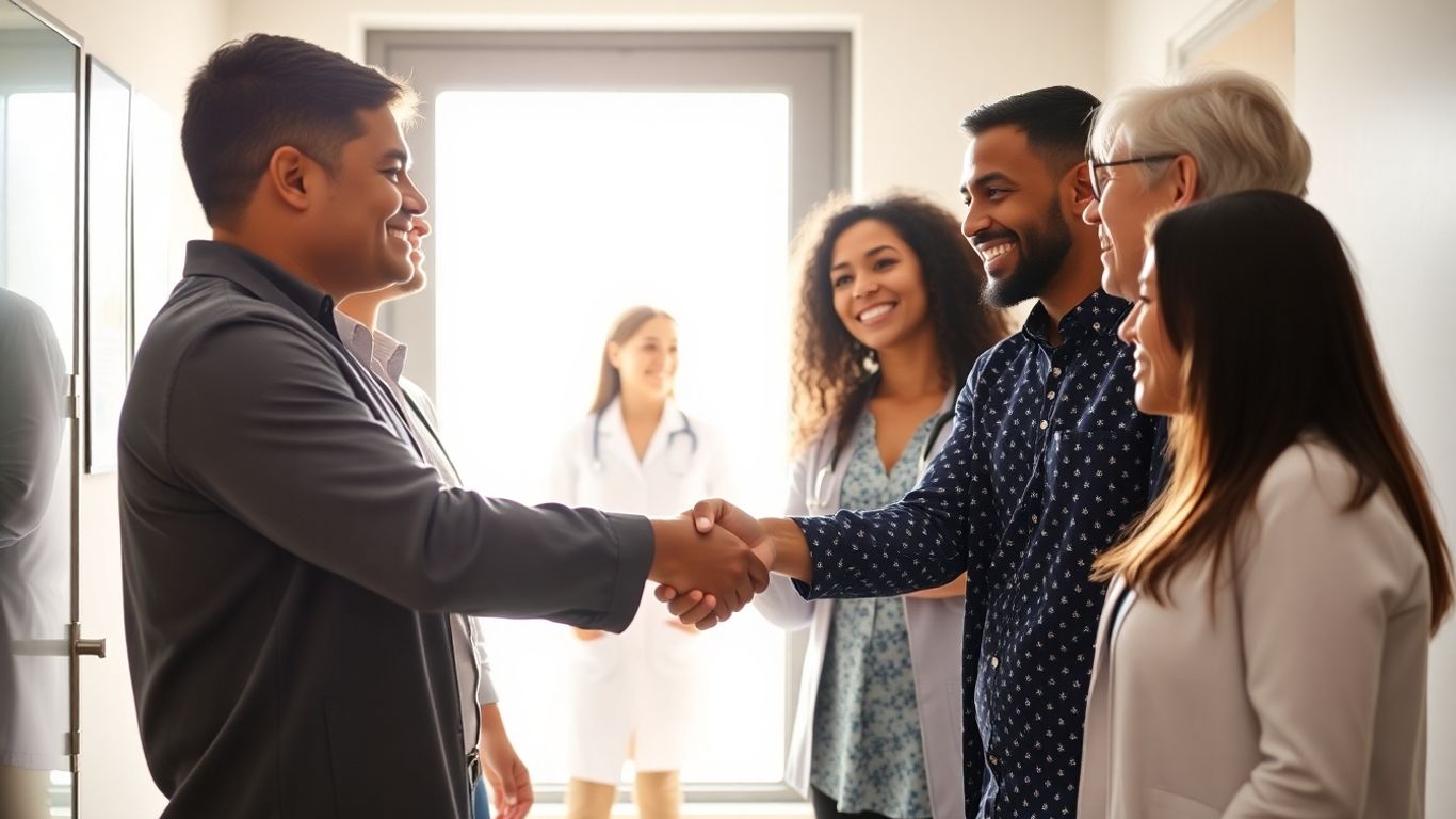 Healthcare professionals connecting and growing.