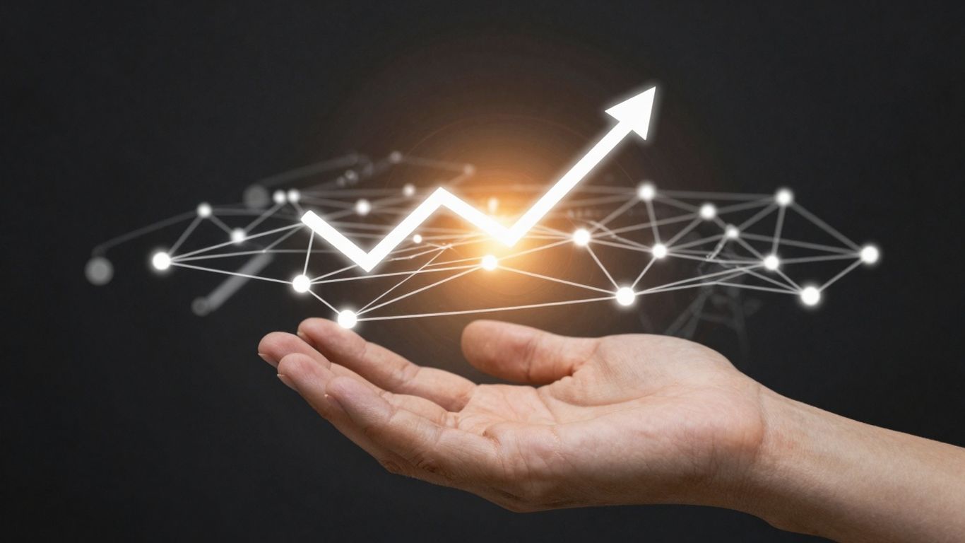 Abstract digital pathways expanding, suggesting search marketing growth and intelligence.