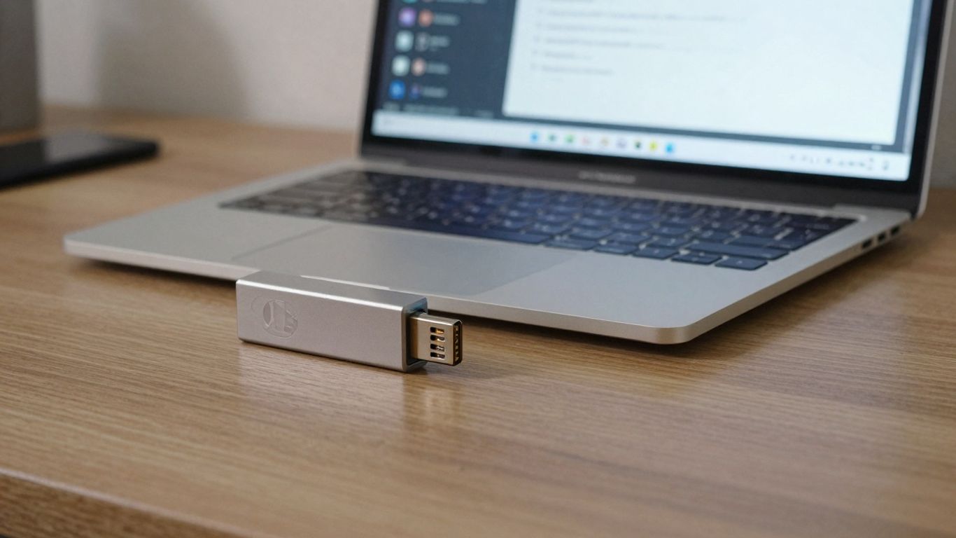 Ahrefs connector integrated with digital interface on a desk.