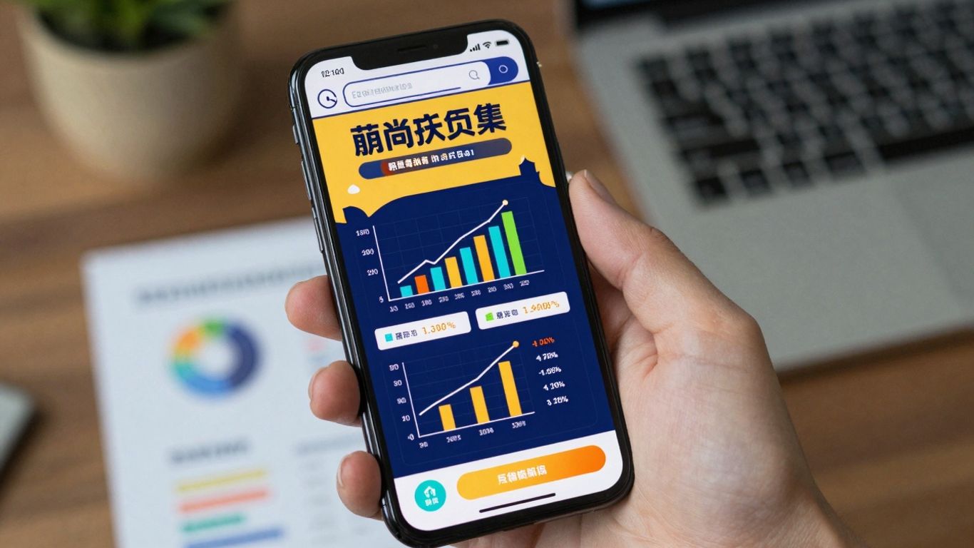 Marketing efficiency metrics on a smartphone screen.