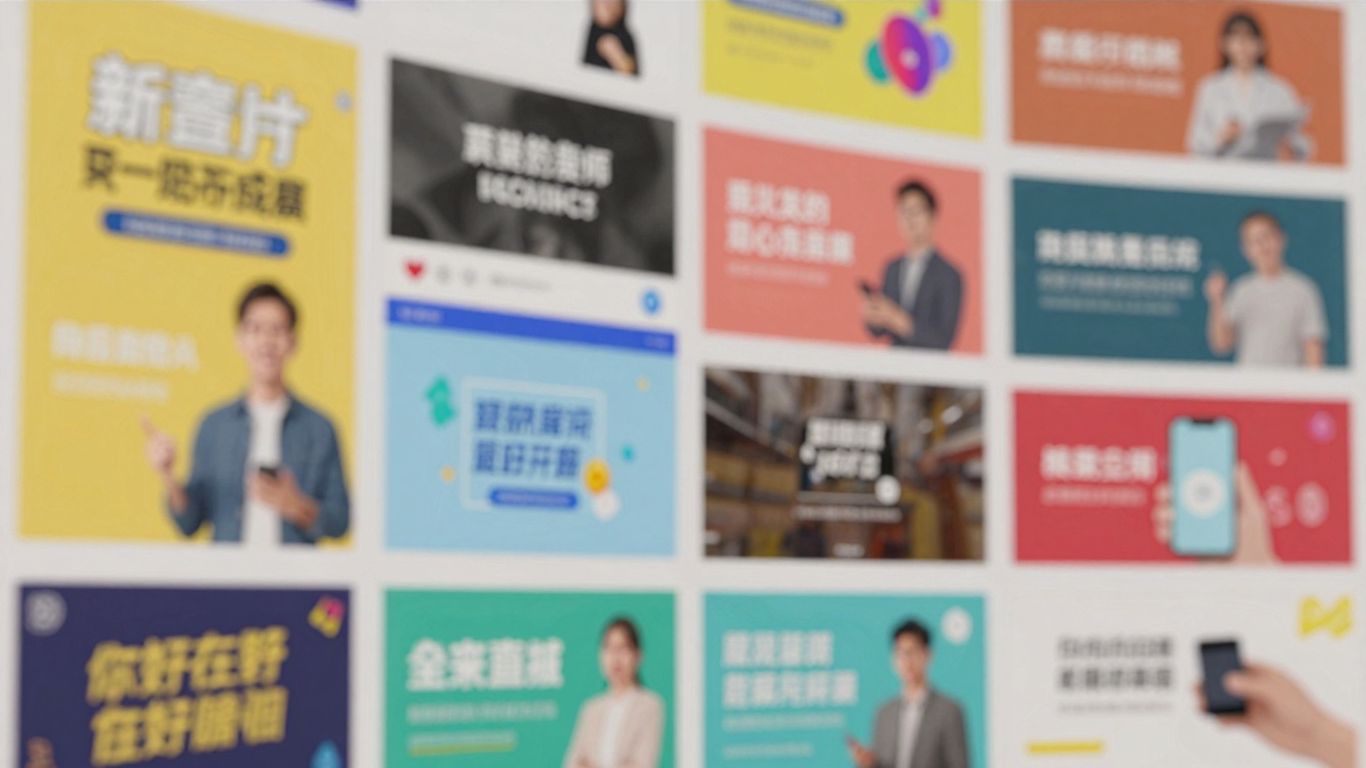 Diverse digital display ad formats collage