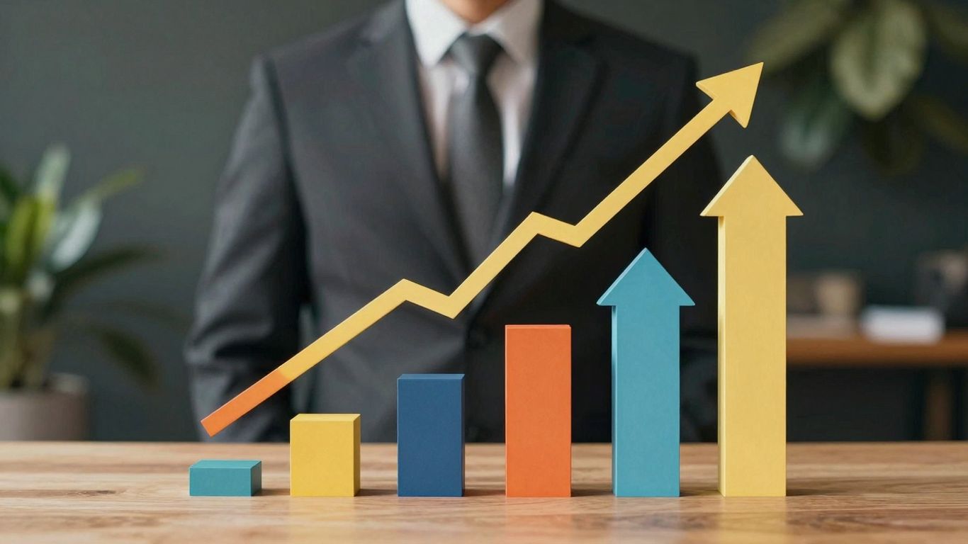 Business growth and strategic reporting visuals.