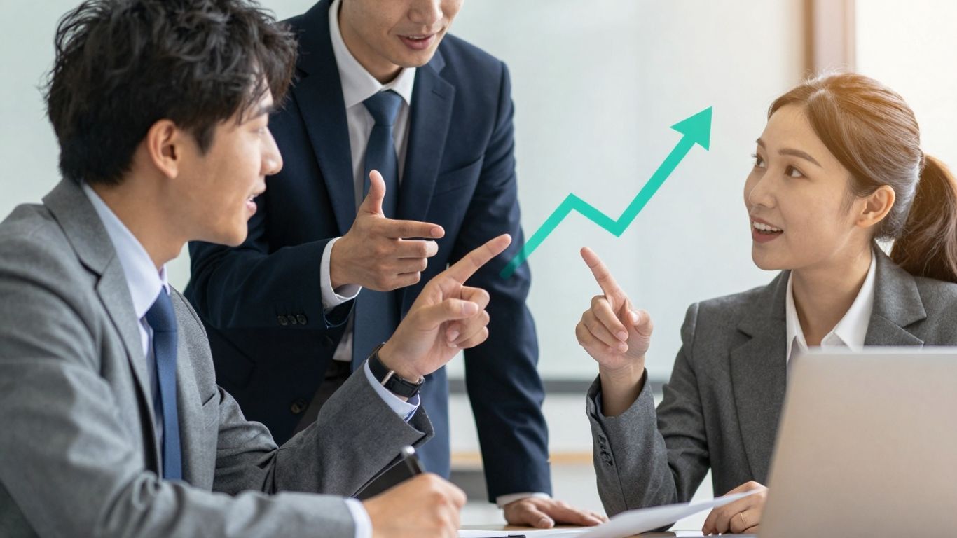 Sales and marketing professionals collaborating for business growth.