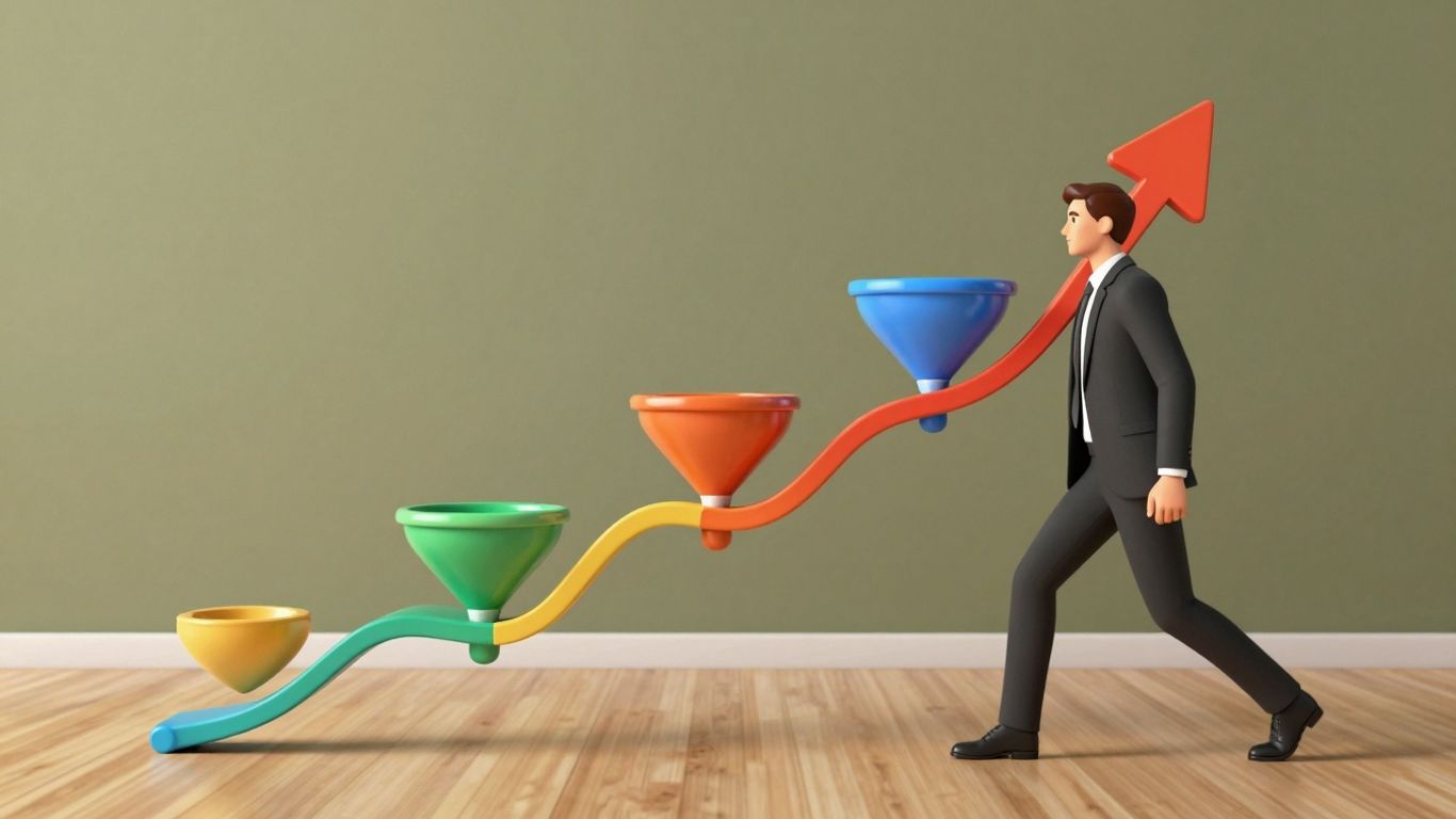 Sales funnel CRM strategy visualization