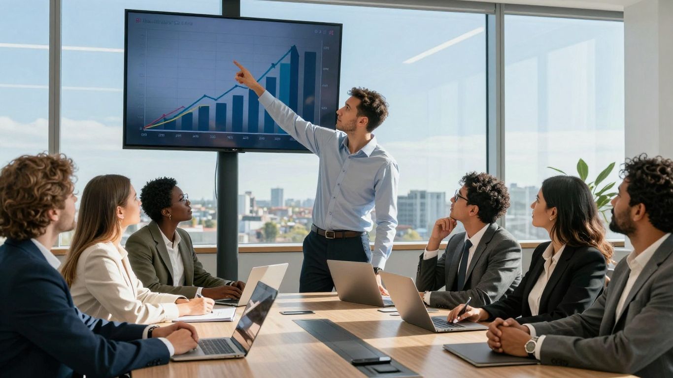 Team collaborating on growth strategies