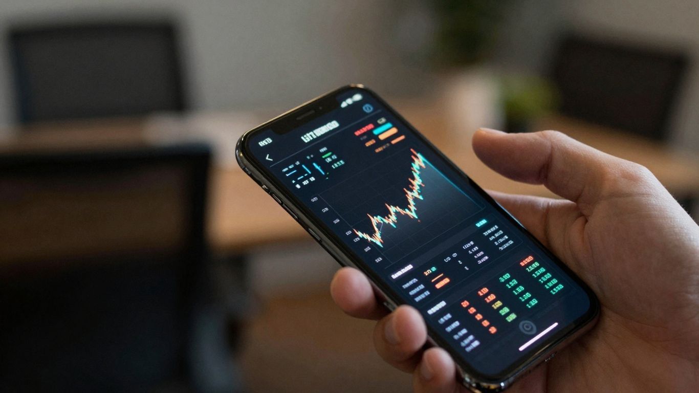Digital ad spend tracking dashboard on a smartphone screen.