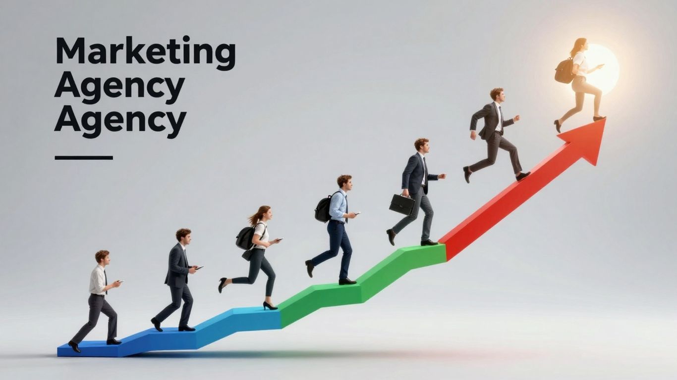 Marketing agency funnel growth and conversion path.