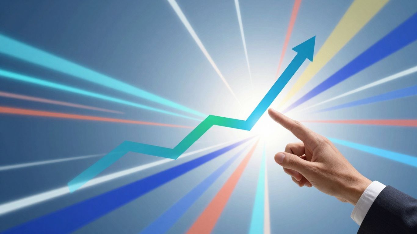 Marketing mix model growth strategy abstract visualization