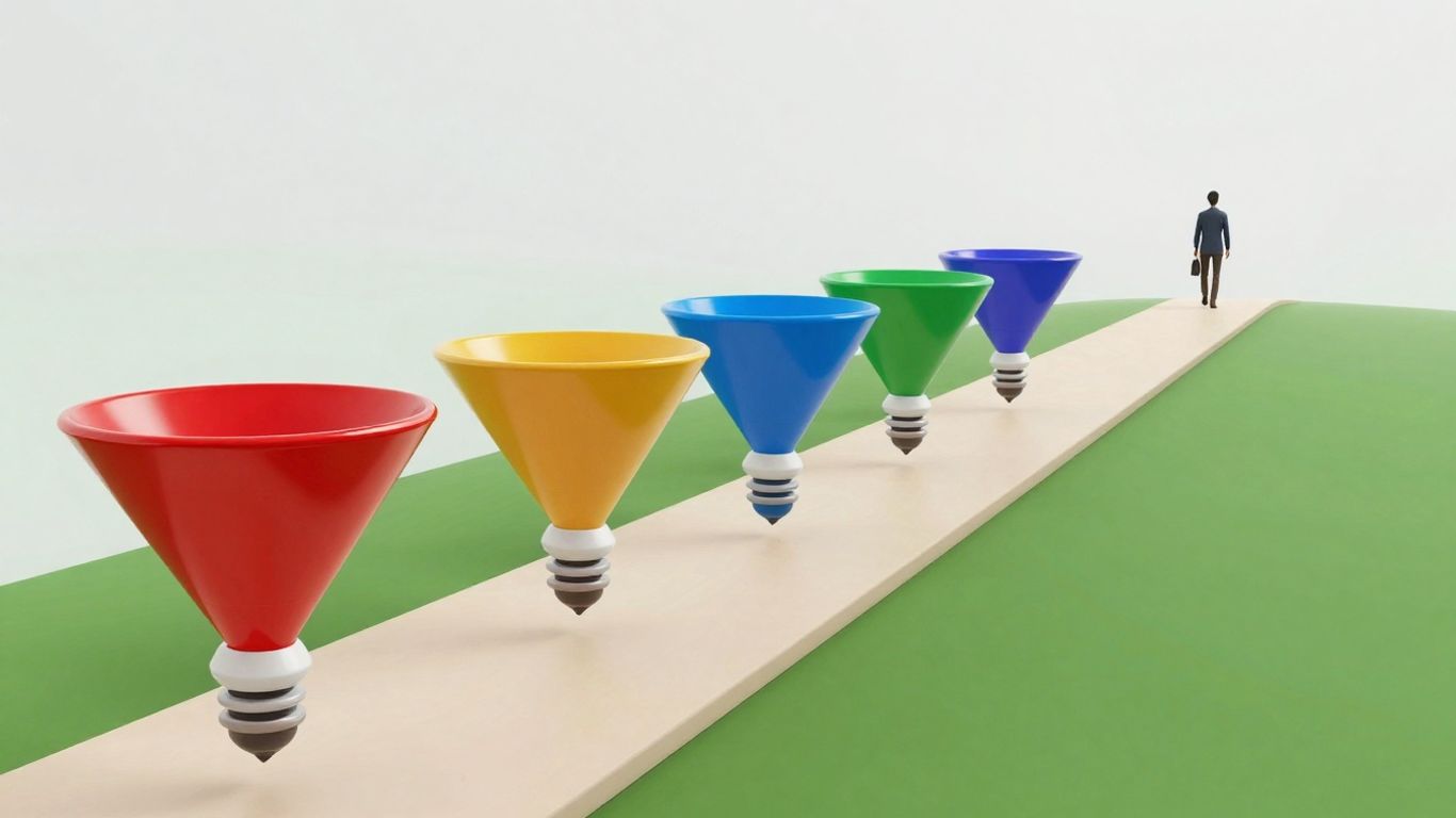 Customer journey funnel with clear progression
