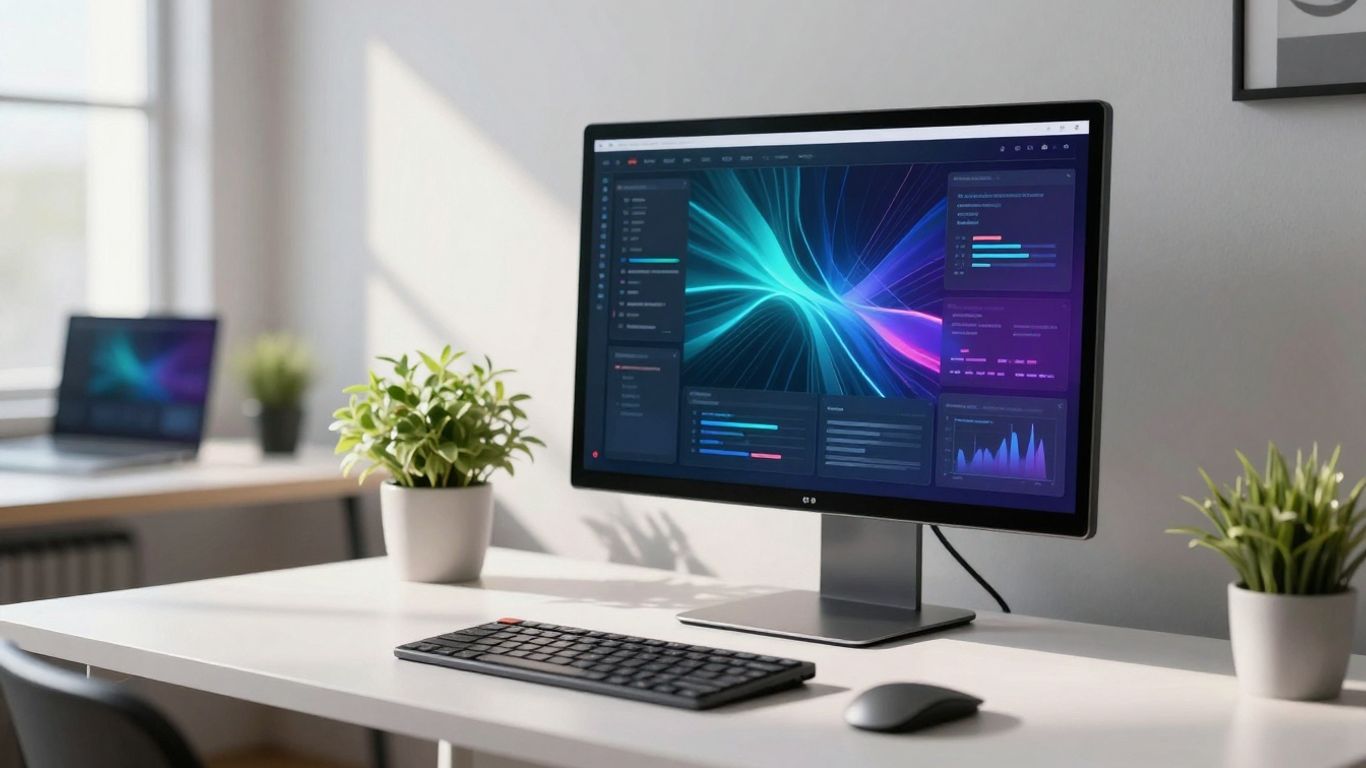 Digital marketing dashboard on a modern computer screen.