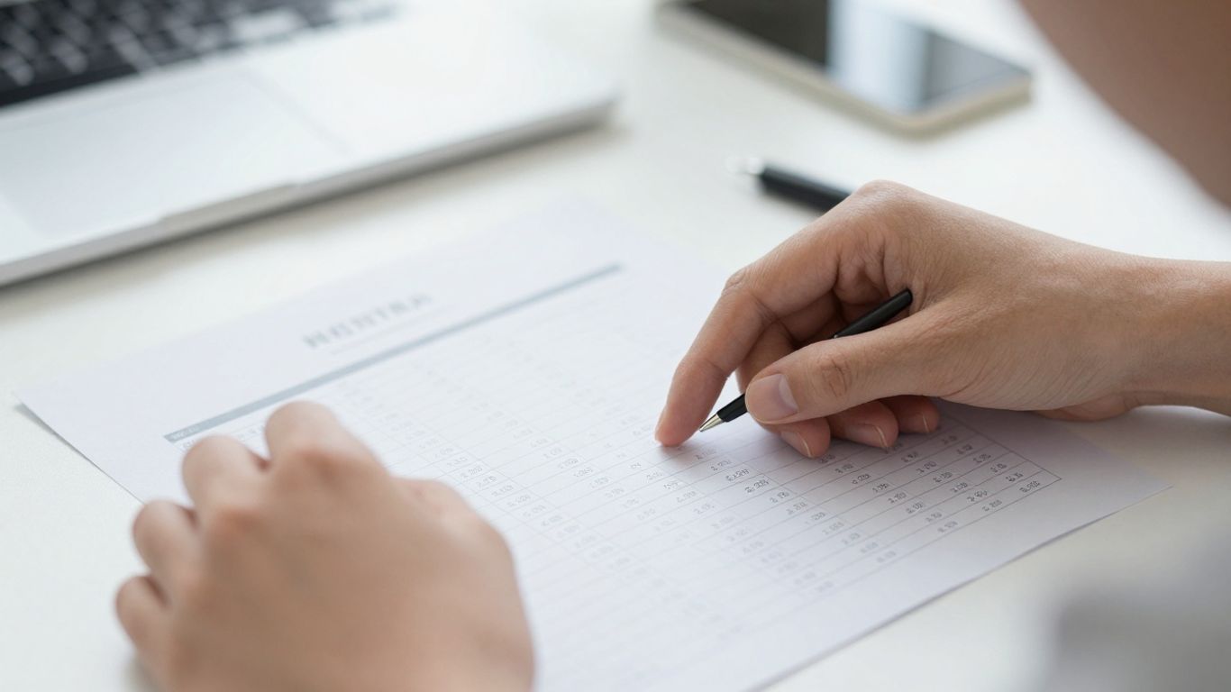 Hands organizing data for marketing mix modeling analysis.