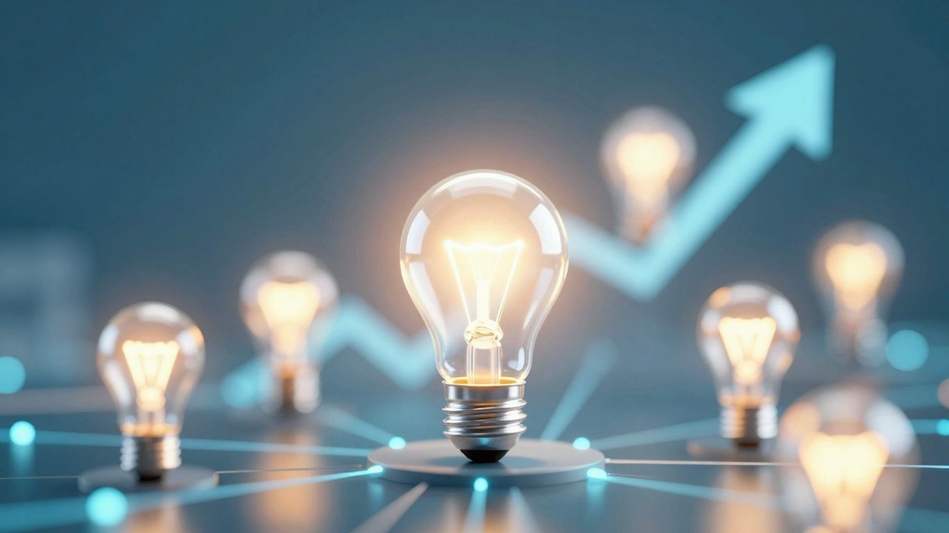 Abstract visual of growth and success in advertising optimization.